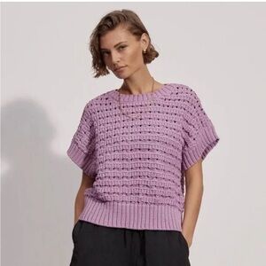 Varley Fillmore Chunky Knit Sweater Smokey
Grape Purple Sz S